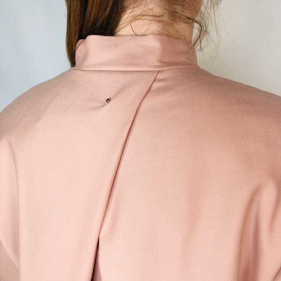 Cuyana Blush Millenial Pink Bomber Jacket Wool 706 - Picture 7 of 8